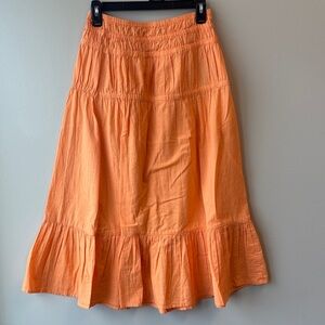 Roxy Orange Skirt tiered
